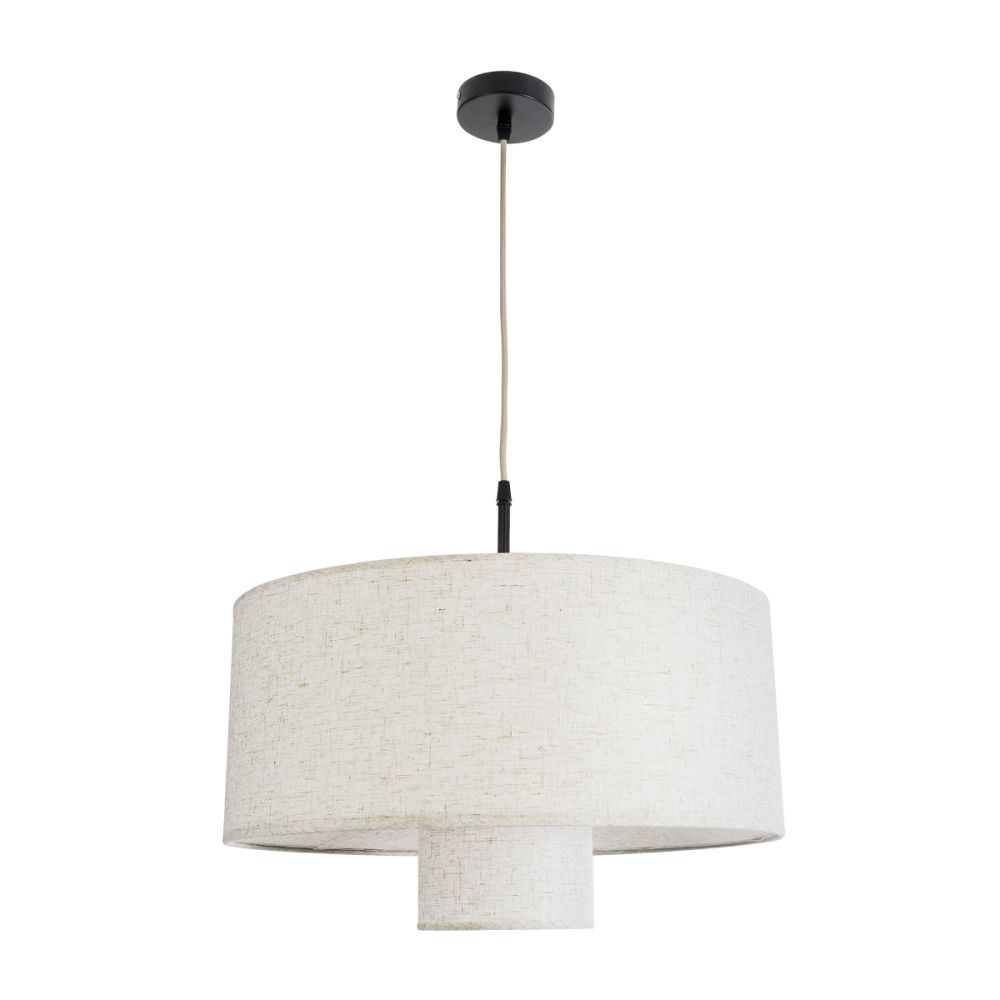 GLOBOSTAR® MARIGOLD 02226 Boho Κρεμαστό Φωτιστικό Οροφής με Ντουί 1 x E27 AC 220-240V IP20 - Λευκό - Μ48 x Π48 x Υ27cm