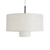 GLOBOSTAR® MARIGOLD 02226 Boho Κρεμαστό Φωτιστικό Οροφής με Ντουί 1 x E27 AC 220-240V IP20 - Λευκό - Μ48 x Π48 x Υ27cm