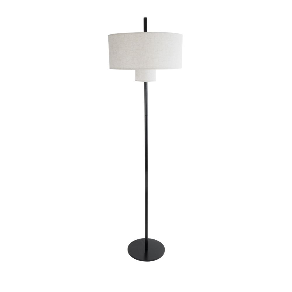 GLOBOSTAR® MARIGOLD 02228 Μοντέρνο Επιδαπέδιο Φωτιστικό με Ντουί 3 x E27 AC 220-240V IP20 - Μαύρο & Λευκό - Μ46 x Π46 x Υ160cm