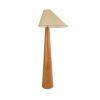 GLOBOSTAR® KAUAI 02230 Boho Επιδαπέδιο Φωτιστικό με Ντουί 1 x E27 AC 220-240V IP20 - Καφέ & Μπεζ - Μ55 x Π42 x Υ145cm