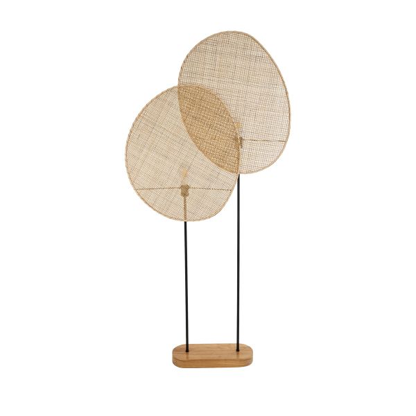 GloboStar® AZUL 02232 Boho Επιδαπέδιο Φωτιστικό Διφωτο 2 x E27 IP20 Μπεζ Ξύλο με Μαύρο Μέταλλο - Μ90 x Π17 x Υ170cm GloboStar® AZUL 02232 Boho Επιδαπέδιο Φωτιστικό Διφωτο 2 x E27 IP20 Μπεζ Ξύλο με Μαύρο Μέταλλο - Μ90 x Π17 x Υ170cm