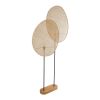 GLOBOSTAR® AZUL 02232 Boho Επιδαπέδιο Φωτιστικό με Ντουί 2 x E27 AC 220-240V IP20 - Μπεζ & Μαύρο - Μ90 x Π17 x Υ170cm