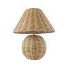 GLOBOSTAR® PERU 02239 Boho Επιτραπέζιο Φωτιστικό Πορτατίφ με Ντουί 1 x E27 AC 220-240V IP20 - Μπεζ - Μ40 x Π40 x Υ45cm