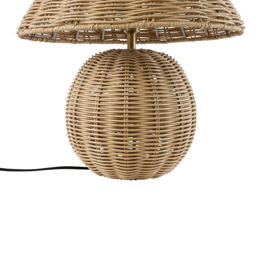 GLOBOSTAR® PERU 02239 Boho Επιτραπέζιο Φωτιστικό Πορτατίφ με Ντουί 1 x E27 AC 220-240V IP20 - Μπεζ - Μ40 x Π40 x Υ45cm