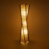 GLOBOSTAR® PALMA 02273 Boho Επιδαπέδιο Φωτιστικό με Ντουί 2 x E27 AC 220-240V IP20 - Καφέ & Μπεζ - Μ34 x Π34 x Υ130cm