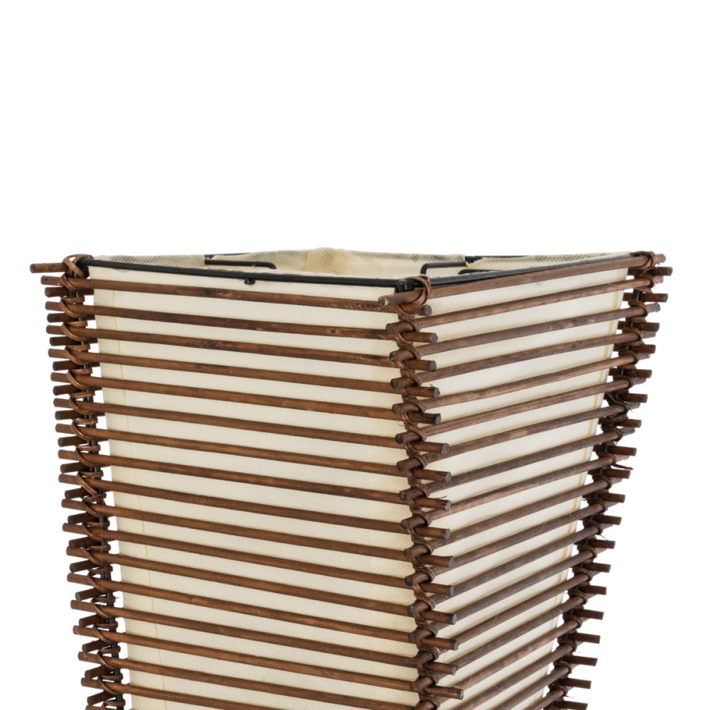 GLOBOSTAR® PALMA 02273 Boho Επιδαπέδιο Φωτιστικό με Ντουί 2 x E27 AC 220-240V IP20 - Καφέ & Μπεζ - Μ34 x Π34 x Υ130cm