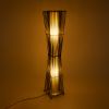 GLOBOSTAR® PALMA 02274 Boho Επιδαπέδιο Φωτιστικό με Ντουί 2 x E27 AC 220-240V IP20 - Μαύρο & Μπεζ - Μ25 x Π25 x Υ140cm