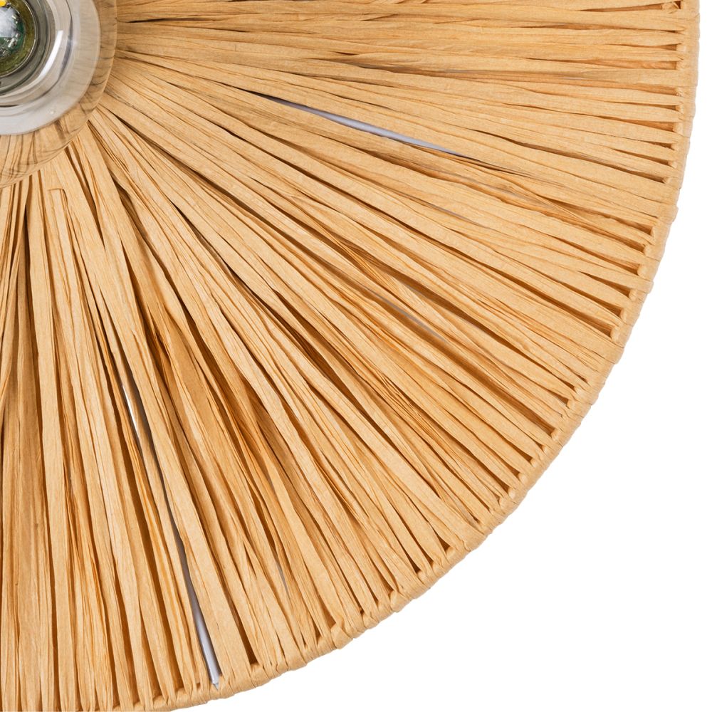 GLOBOSTAR® COLOMBO 02277 Boho Φωτιστικό Τοίχου - Απλίκα με Ντουί 1 x E27 AC 220-240V IP20 - Μπεζ - Μ40 x Π40 x Υ9cm