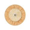 GLOBOSTAR® COLOMBO 02278 Boho Φωτιστικό Τοίχου - Απλίκα με Ντουί 1 x E27 AC 220-240V IP20 - Μπεζ - Μ40 x Π40 x Υ9cm