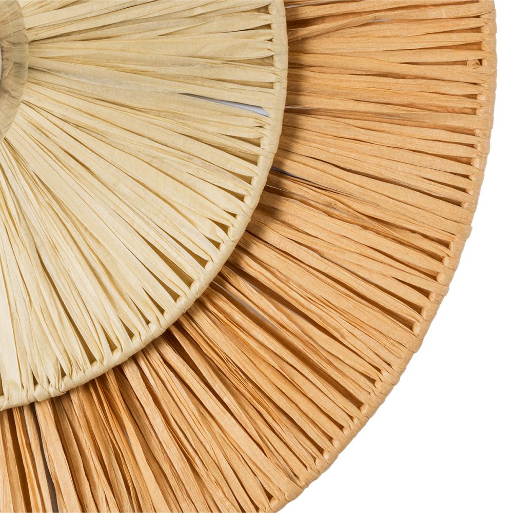 GLOBOSTAR® COLOMBO 02278 Boho Φωτιστικό Τοίχου - Απλίκα με Ντουί 1 x E27 AC 220-240V IP20 - Μπεζ - Μ40 x Π40 x Υ9cm