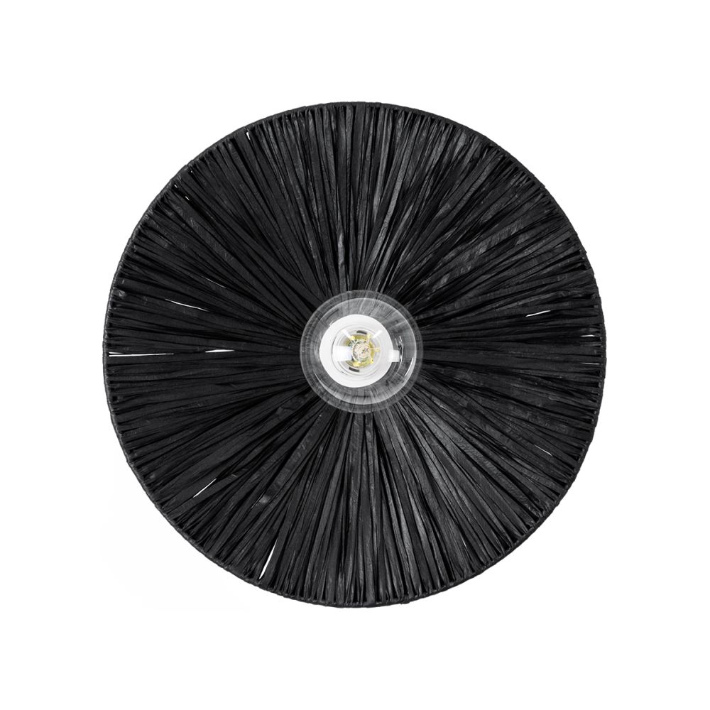 GLOBOSTAR® COLOMBO 02279 Boho Φωτιστικό Τοίχου - Απλίκα με Ντουί 1 x E27 AC 220-240V IP20 - Μαύρο - Μ40 x Π40 x Υ9cm