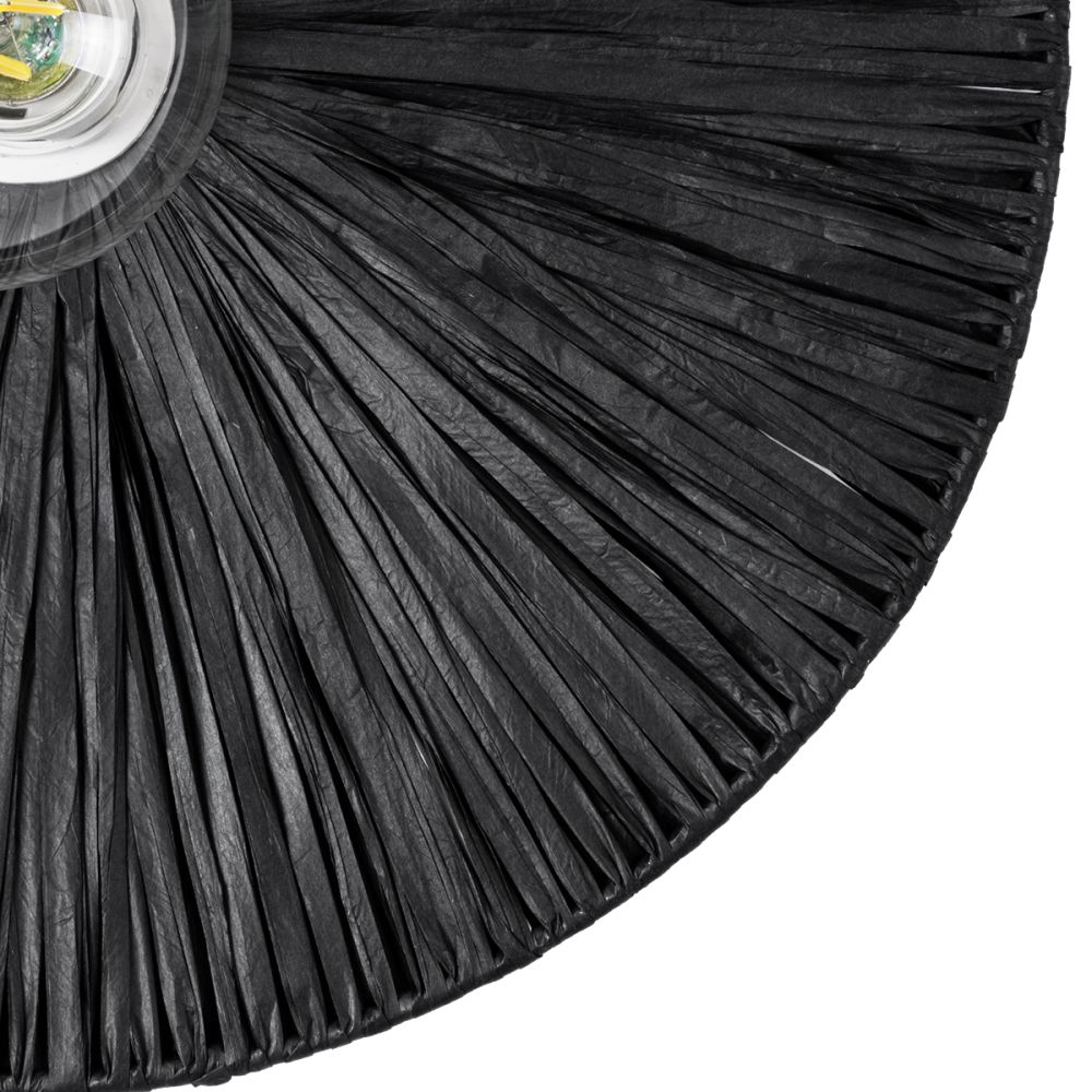 GLOBOSTAR® COLOMBO 02279 Boho Φωτιστικό Τοίχου - Απλίκα με Ντουί 1 x E27 AC 220-240V IP20 - Μαύρο - Μ40 x Π40 x Υ9cm