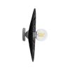 GLOBOSTAR® COLOMBO 02280 Boho Φωτιστικό Τοίχου - Απλίκα με Ντουί 1 x E27 AC 220-240V IP20 - Μαύρο - Μ40 x Π40 x Υ9cm