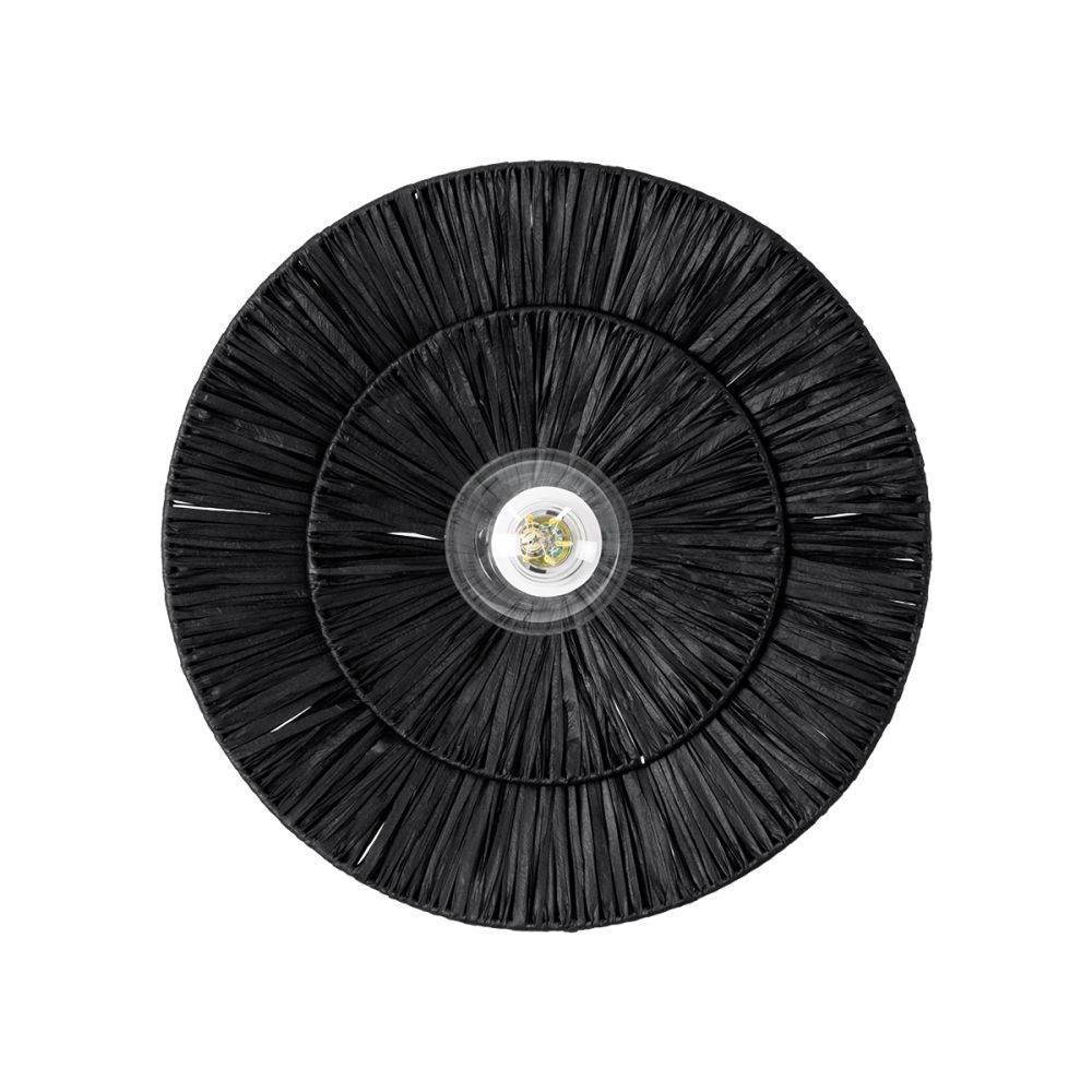 GLOBOSTAR® COLOMBO 02280 Boho Φωτιστικό Τοίχου - Απλίκα με Ντουί 1 x E27 AC 220-240V IP20 - Μαύρο - Μ40 x Π40 x Υ9cm