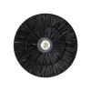 GLOBOSTAR® COLOMBO 02280 Boho Φωτιστικό Τοίχου - Απλίκα με Ντουί 1 x E27 AC 220-240V IP20 - Μαύρο - Μ40 x Π40 x Υ9cm