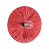 GLOBOSTAR® COLOMBO 02281 Boho Φωτιστικό Τοίχου - Απλίκα με Ντουί 1 x E27 AC 220-240V IP20 - Κόκκινο - Μ40 x Π40 x Υ9cm