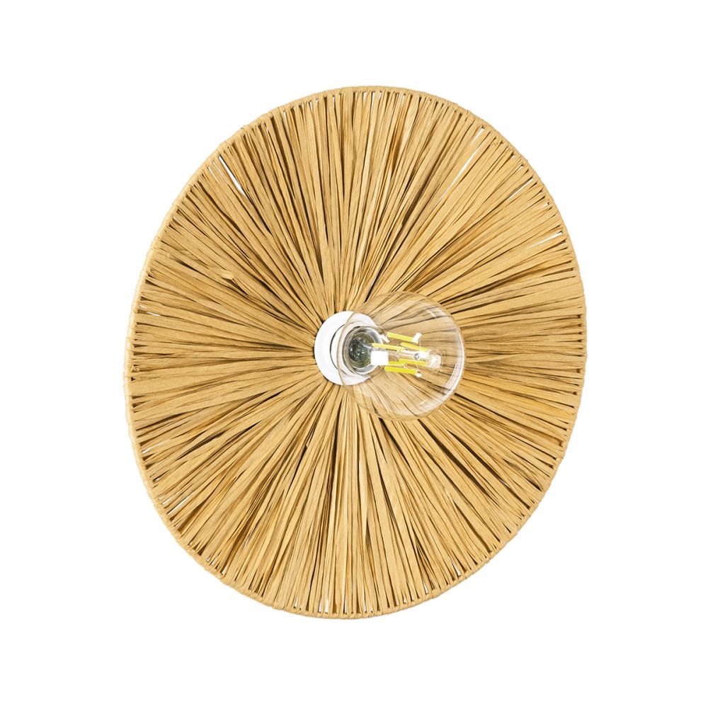 GLOBOSTAR® COLOMBO 02283 Boho Φωτιστικό Τοίχου - Απλίκα με Ντουί 1 x E27 AC 220-240V IP20 - Μπεζ - Μ40 x Π40 x Υ9cm