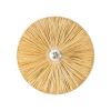 GLOBOSTAR® COLOMBO 02283 Boho Φωτιστικό Τοίχου - Απλίκα με Ντουί 1 x E27 AC 220-240V IP20 - Μπεζ - Μ40 x Π40 x Υ9cm