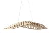 GLOBOSTAR® NANI 02285 Μοντέρνο Κρεμαστό Φωτιστικό Οροφής LED 36W 2880lm 120° AC 220-240V IP20 Φυσικό Λευκό 4500K - Lumileds SMD Chip - Μπεζ - Μ120 x Π48 x Υ18cm - 2 Χρόνια Εγγύηση