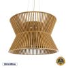 GLOBOSTAR® BIMINI 02288 Boho Κρεμαστό Φωτιστικό Οροφής με Ντουί 1 x E27 AC 220-240V IP20 - Καφέ - Μ60 x Π60 x Υ40cm