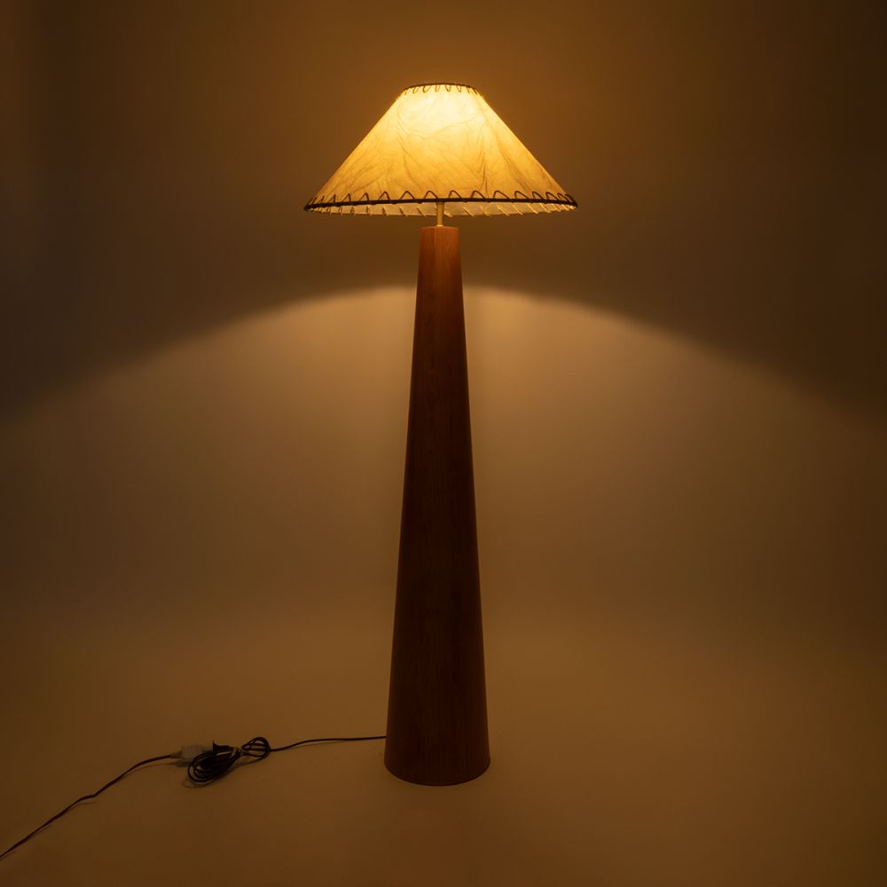 GLOBOSTAR® MASPALOMAS 02292 Boho Επιδαπέδιο Φωτιστικό με Ντουί 1 x E27 AC 220-240V IP20 - Καφέ & Μπεζ - Μ55 x Π55 x Υ145cm