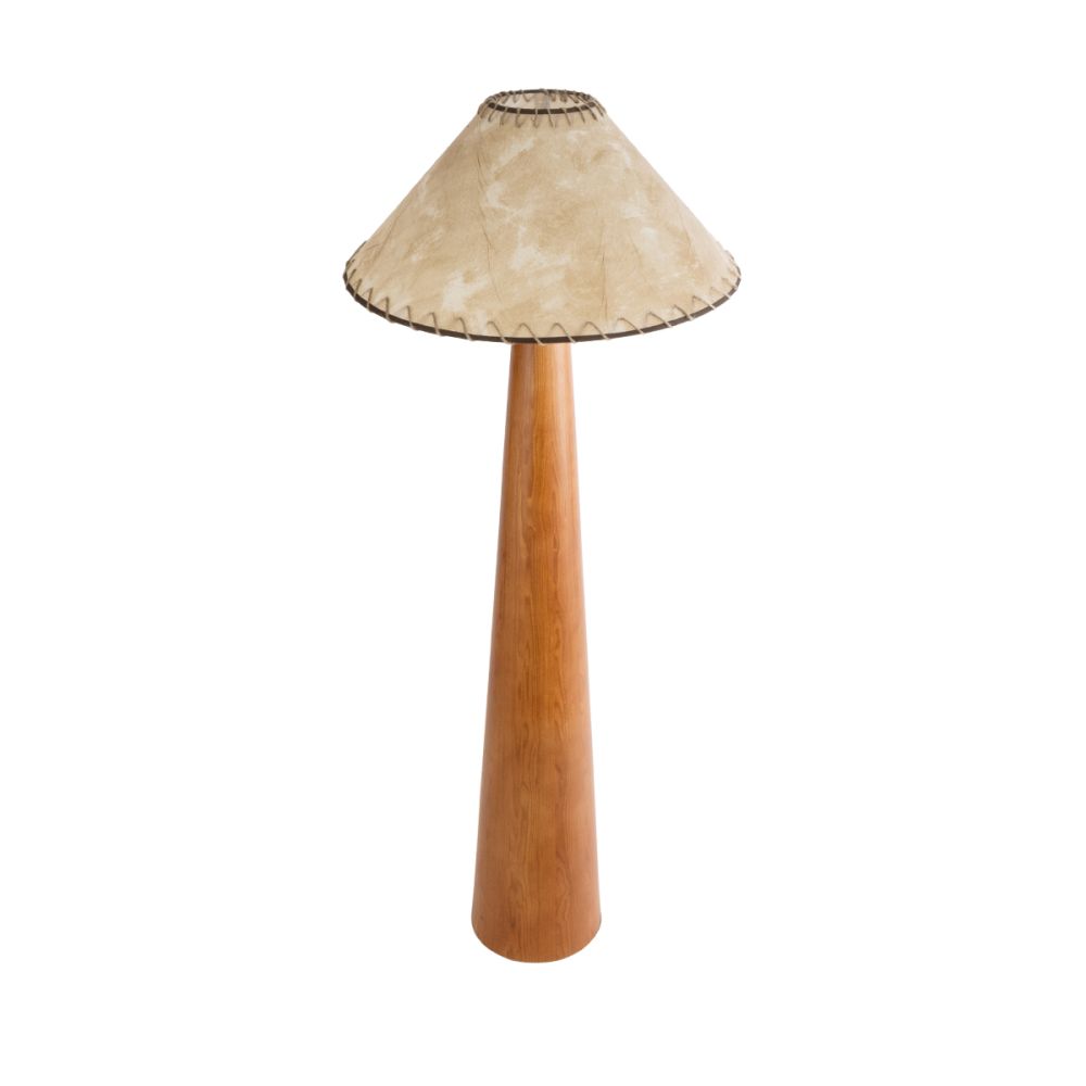 GLOBOSTAR® MASPALOMAS 02292 Boho Επιδαπέδιο Φωτιστικό με Ντουί 1 x E27 AC 220-240V IP20 - Καφέ & Μπεζ - Μ55 x Π55 x Υ145cm