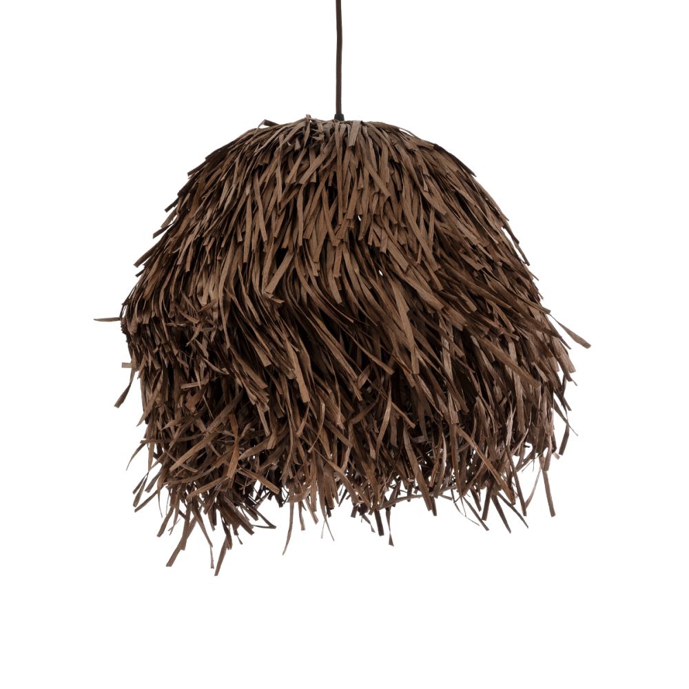 GLOBOSTAR® GUADELOUPE 02293 Boho Κρεμαστό Φωτιστικό Οροφής με Ντουί 1 x E27 AC 220-240V IP20 - Καφέ - Μ50 x Π50 x Υ40cm
