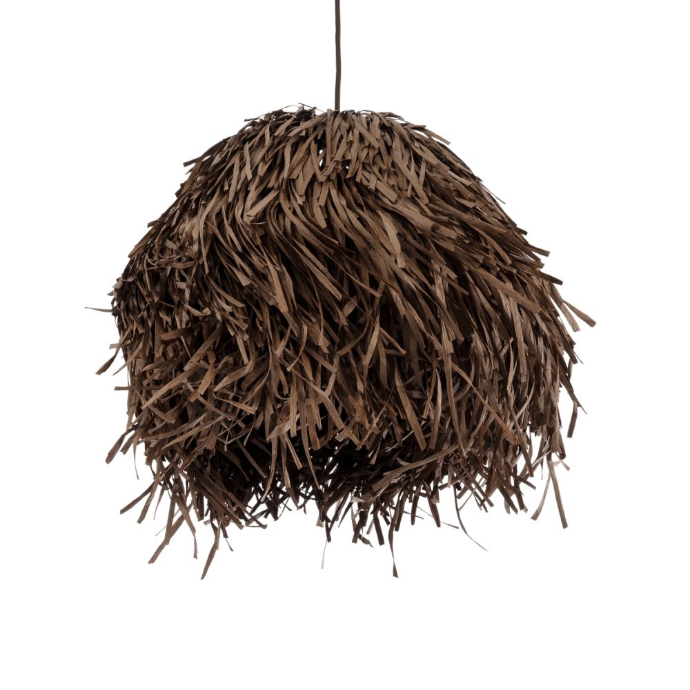 GLOBOSTAR® GUADELOUPE 02293 Boho Κρεμαστό Φωτιστικό Οροφής με Ντουί 1 x E27 AC 220-240V IP20 - Καφέ - Μ50 x Π50 x Υ40cm