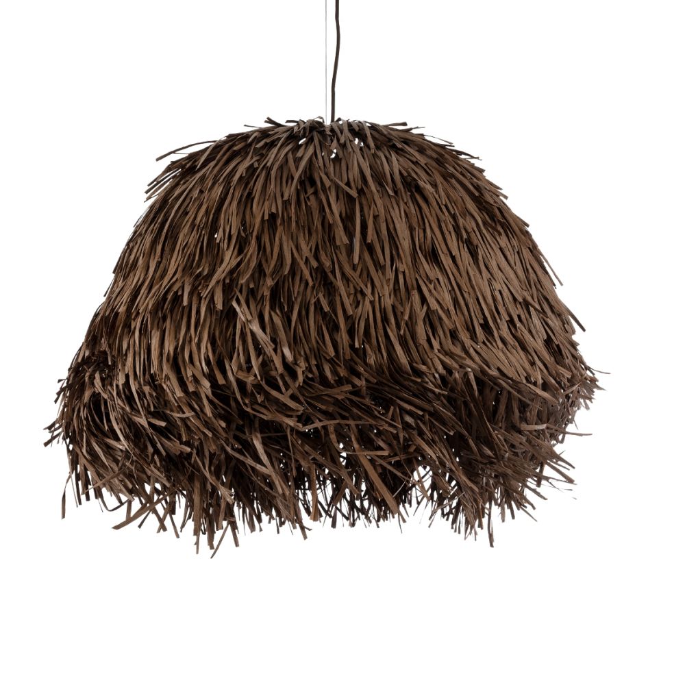 GLOBOSTAR® GUADELOUPE 02294 Boho Κρεμαστό Φωτιστικό Οροφής με Ντουί 1 x E27 AC 220-240V IP20 - Καφέ - Μ80 x Π80 x Υ60cm