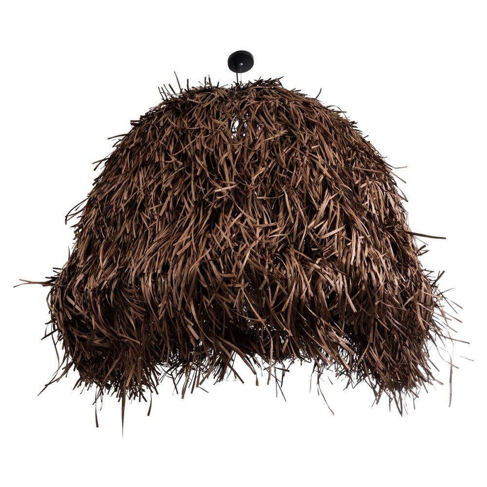 GLOBOSTAR® GUADELOUPE 02295 Boho Κρεμαστό Φωτιστικό Οροφής με Ντουί 1 x E27 AC 220-240V IP20 - Καφέ - Μ120 x Π120 x Υ100cm