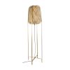 GLOBOSTAR® MEILANI 02301 Boho Επιδαπέδιο Φωτιστικό με Ντουί 1 x E27 AC 220-240V IP20 - Χρυσό & Μπεζ - Μ40 x Π40 x Υ150cm
