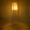 GLOBOSTAR® MEILANI 02301 Boho Επιδαπέδιο Φωτιστικό με Ντουί 1 x E27 AC 220-240V IP20 - Χρυσό & Μπεζ - Μ40 x Π40 x Υ150cm