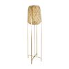 GLOBOSTAR® MEILANI 02301 Boho Επιδαπέδιο Φωτιστικό με Ντουί 1 x E27 AC 220-240V IP20 - Χρυσό & Μπεζ - Μ40 x Π40 x Υ150cm