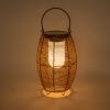 GLOBOSTAR® HESPELER 02305 Boho Επιδαπέδιο Φωτιστικό LED 5W 200lm 180° με Φωτοβολταϊκό Panel 3.6V 0.1W με Αισθητήρα Ημέρας/Νύχτας Αδιάβροχο IP65 Θερμό Λευκό 2700K - Μπεζ - Μ25 x Π25 x Υ45cm - 2 Χρόνια Εγγύηση