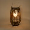 GLOBOSTAR® NETLEY 02306 Boho Επιδαπέδιο Φωτιστικό LED 5W 200lm 180° με Φωτοβολταϊκό Panel 3.6V 0.1W με Αισθητήρα Ημέρας/Νύχτας Αδιάβροχο IP65 Θερμό Λευκό 2700K - Γκρι - Μ30 x Π30 x Υ50cm - 2 Χρόνια Εγγύηση