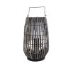 GLOBOSTAR® NETLEY 02306 Boho Επιδαπέδιο Φωτιστικό LED 5W 200lm 180° με Φωτοβολταϊκό Panel 3.6V 0.1W με Αισθητήρα Ημέρας/Νύχτας Αδιάβροχο IP65 Θερμό Λευκό 2700K - Γκρι - Μ30 x Π30 x Υ50cm - 2 Χρόνια Εγγύηση