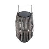 GLOBOSTAR® NETLEY 02306 Boho Επιδαπέδιο Φωτιστικό LED 5W 200lm 180° με Φωτοβολταϊκό Panel 3.6V 0.1W με Αισθητήρα Ημέρας/Νύχτας Αδιάβροχο IP65 Θερμό Λευκό 2700K - Γκρι - Μ30 x Π30 x Υ50cm - 2 Χρόνια Εγγύηση