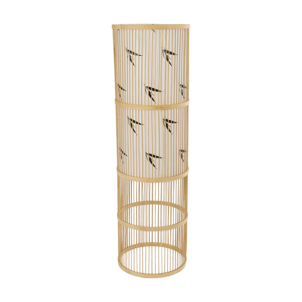 GLOBOSTAR® FALKLAND 02307 Boho Επιδαπέδιο Φωτιστικό με Ντουί 1 x E27 AC 220-240V IP20 - Μπεζ - Μ30 x Π30 x Υ100cm