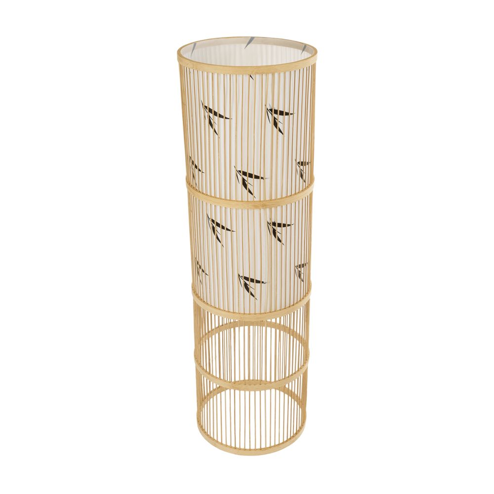 GLOBOSTAR® FALKLAND 02307 Boho Επιδαπέδιο Φωτιστικό με Ντουί 1 x E27 AC 220-240V IP20 - Μπεζ - Μ30 x Π30 x Υ100cm