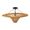 GLOBOSTAR® PALERMO 02308 Boho Φωτιστικό Οροφής με Ντουί 1 x E27 AC 220-240V IP20 - Καφέ - Μ60 x Π60 x Υ36cm