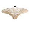 GLOBOSTAR® PALERMO 02309 Boho Φωτιστικό Οροφής με Ντουί 1 x E27 AC 220-240V IP20 - Μπεζ - Μ150 x Π150 x Υ78cm