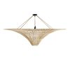 GLOBOSTAR® PALERMO 02309 Boho Φωτιστικό Οροφής με Ντουί 1 x E27 AC 220-240V IP20 - Μπεζ - Μ150 x Π150 x Υ78cm