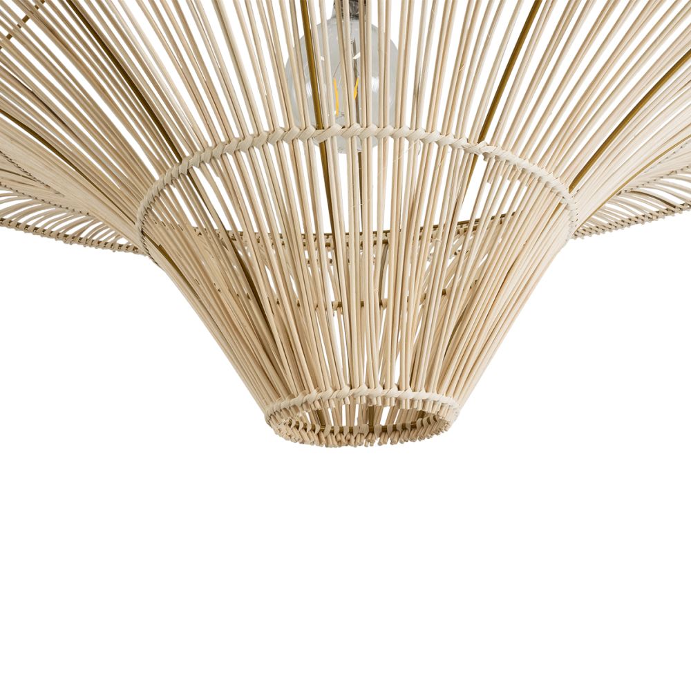 GLOBOSTAR® PALERMO 02309 Boho Φωτιστικό Οροφής με Ντουί 1 x E27 AC 220-240V IP20 - Μπεζ - Μ150 x Π150 x Υ78cm