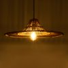 GLOBOSTAR® PALERMO 02310 Boho Κρεμαστό Φωτιστικό Οροφής με Ντουί 1 x E27 AC 220-240V IP20 - Καφέ - Μ60 x Π60 x Υ18cm