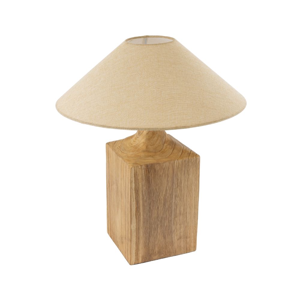 GLOBOSTAR® LAFRONTERA 02313 Boho Επιτραπέζιο Φωτιστικό Πορτατίφ με Ντουί 1 x E27 AC 220-240V IP20 - Μπεζ - Μ50 x Μ50 x Υ60cm