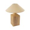 GLOBOSTAR® LAFRONTERA 02313 Boho Επιτραπέζιο Φωτιστικό Πορτατίφ με Ντουί 1 x E27 AC 220-240V IP20 - Μπεζ - Μ50 x Μ50 x Υ60cm