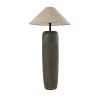 GLOBOSTAR® OLIANA 02315 Boho Επιδαπέδιο Φωτιστικό με Ντουί 1 x E27 AC 220-240V IP20 - Γκρι & Μπεζ - Μ55 x Π55 x Υ110cm