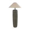 GLOBOSTAR® OLIANA 02315 Boho Επιδαπέδιο Φωτιστικό με Ντουί 1 x E27 AC 220-240V IP20 - Γκρι & Μπεζ - Μ55 x Π55 x Υ110cm