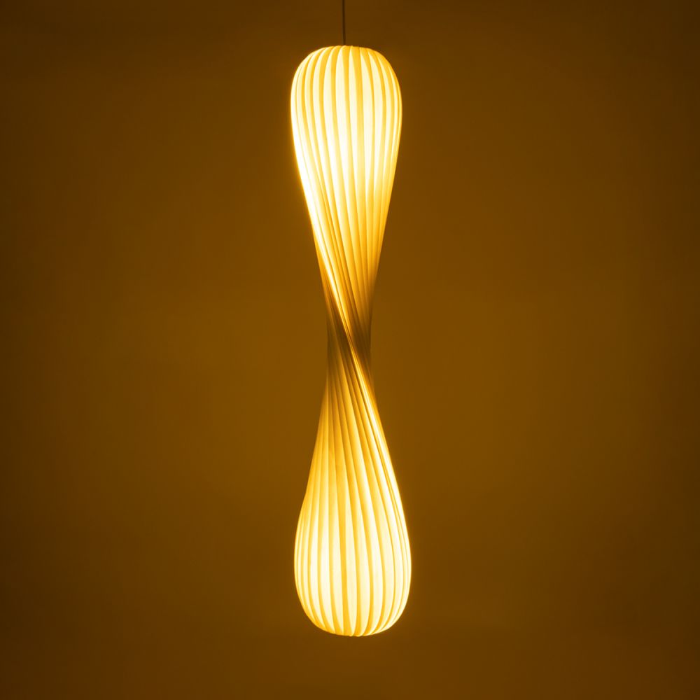 GLOBOSTAR® PRAIA 02317 Μοντέρνο Κρεμαστό Φωτιστικό Οροφής με Ντουί 2 x E27 AC 220-240V IP20 - Μπεζ & Λευκό - Μ25 x Π25 x Υ145cm