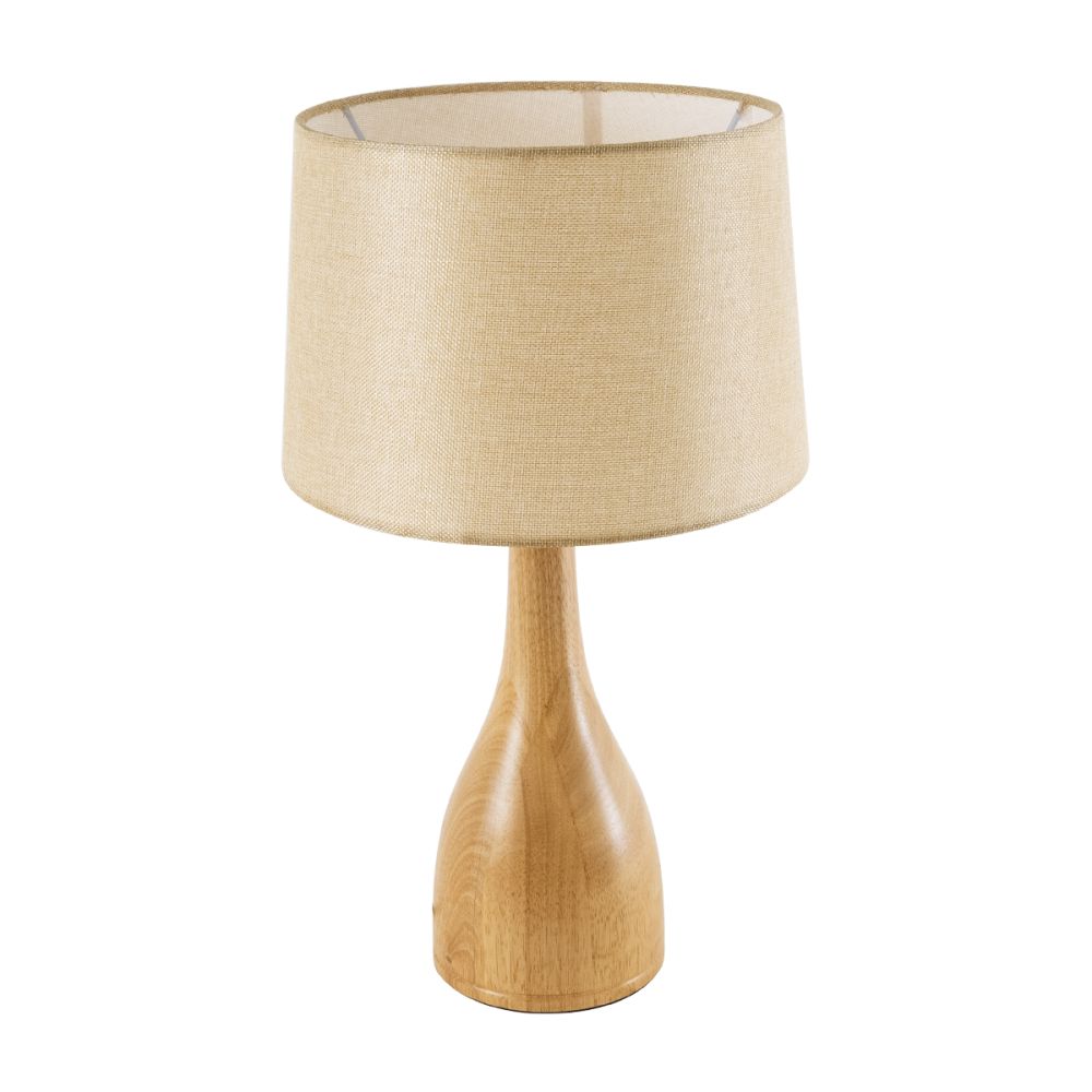 GLOBOSTAR® BERKBAY 02319 Boho Επιτραπέζιο Φωτιστικό Πορτατίφ με Ντουί 1 x E27 AC 220-240V IP20 - Μπεζ - Μ32 x Π32 x Υ55cm